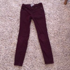 Maroon jeans